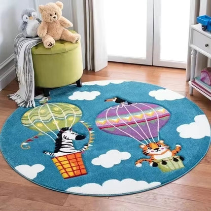 Cartoon Animal round Carpet Girl Room Rug Baby Crawling Mat Living Room Rugs Baby Children Room Mat Rug Children Rugs Home Decor