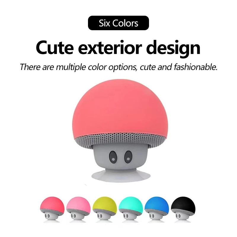 Cute Cartoon Mushroom Wireless Bluetooth Speaker Outdoor Portable Stereo Waterproof Mini Bluetooth Speaker for Iphone Xiaomi