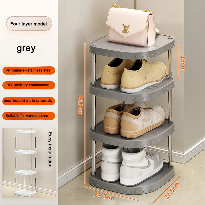 Simple Multi-Layer Shoe Organizer Simple Shoes Rack Plastic Storage Cabinet Bedroom Storage Cabinet Plastic Creative Shoe Rack