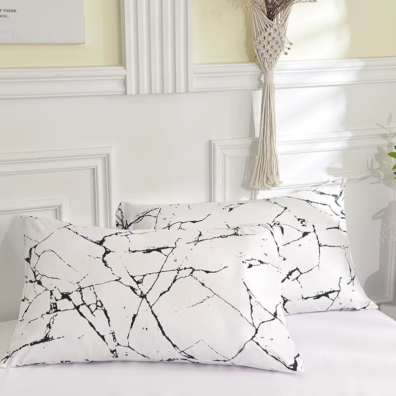 Black and White Bedding Set for Double Bed Sabanas Cama Matrimonial Queen/King Comforter Sets Single Duvet Cover with Pillowcase