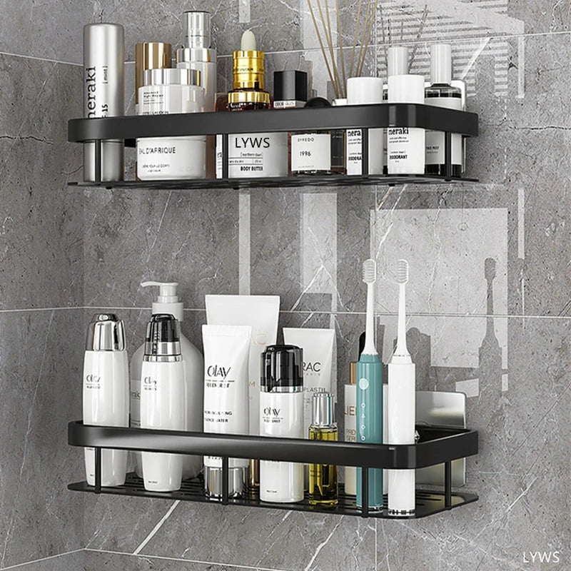 Bathroom Shelves Wall Amount Shower Shelf Bathroom Organizer Cosmetic Shower Shelves Storage Holder Bathroom Accessories Set