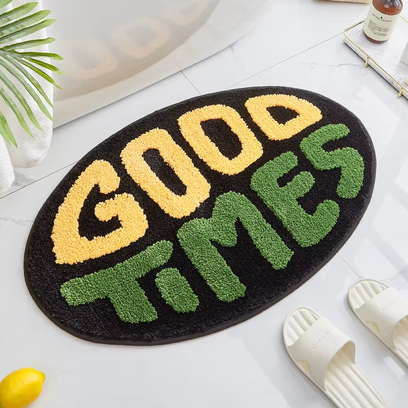 Cartoon Avocado Carpet Flocking Rug Living Room Home Non-Slip Carpets Bathroom Quick-Drying Absorbent Door Mat Area Rugs