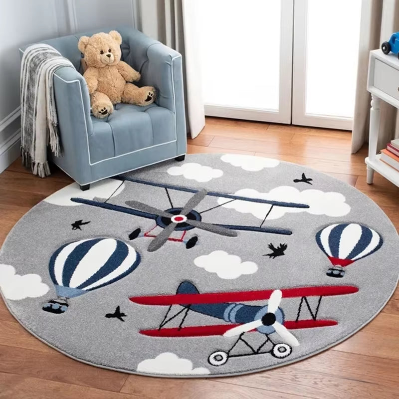 Cartoon Animal round Carpet Girl Room Rug Baby Crawling Mat Living Room Rugs Baby Children Room Mat Rug Children Rugs Home Decor