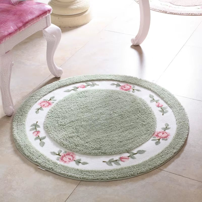 Modern Anti-Slip round Carpet for Living Room, Bedroom Area Rugs, Washable Floor Rug, Soft Bathroom Carpet, Home Textile