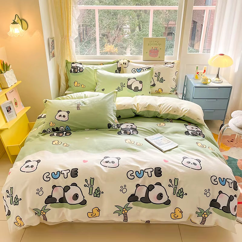 Pure Cotton Duvet Cover Comforter Quilt Blanket Case Zipper Flower Simple Princess Queen King Double Size White Quilt Cover INS