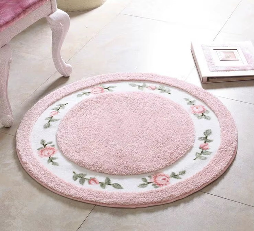 Modern Anti-Slip round Carpet for Living Room, Bedroom Area Rugs, Washable Floor Rug, Soft Bathroom Carpet, Home Textile