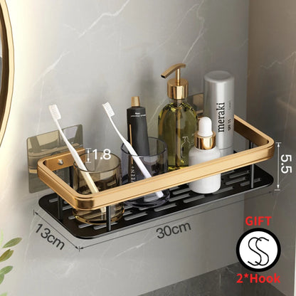 Bathroom Shelves Wall Amount Shower Shelf Bathroom Organizer Cosmetic Shower Shelves Storage Holder Bathroom Accessories Set