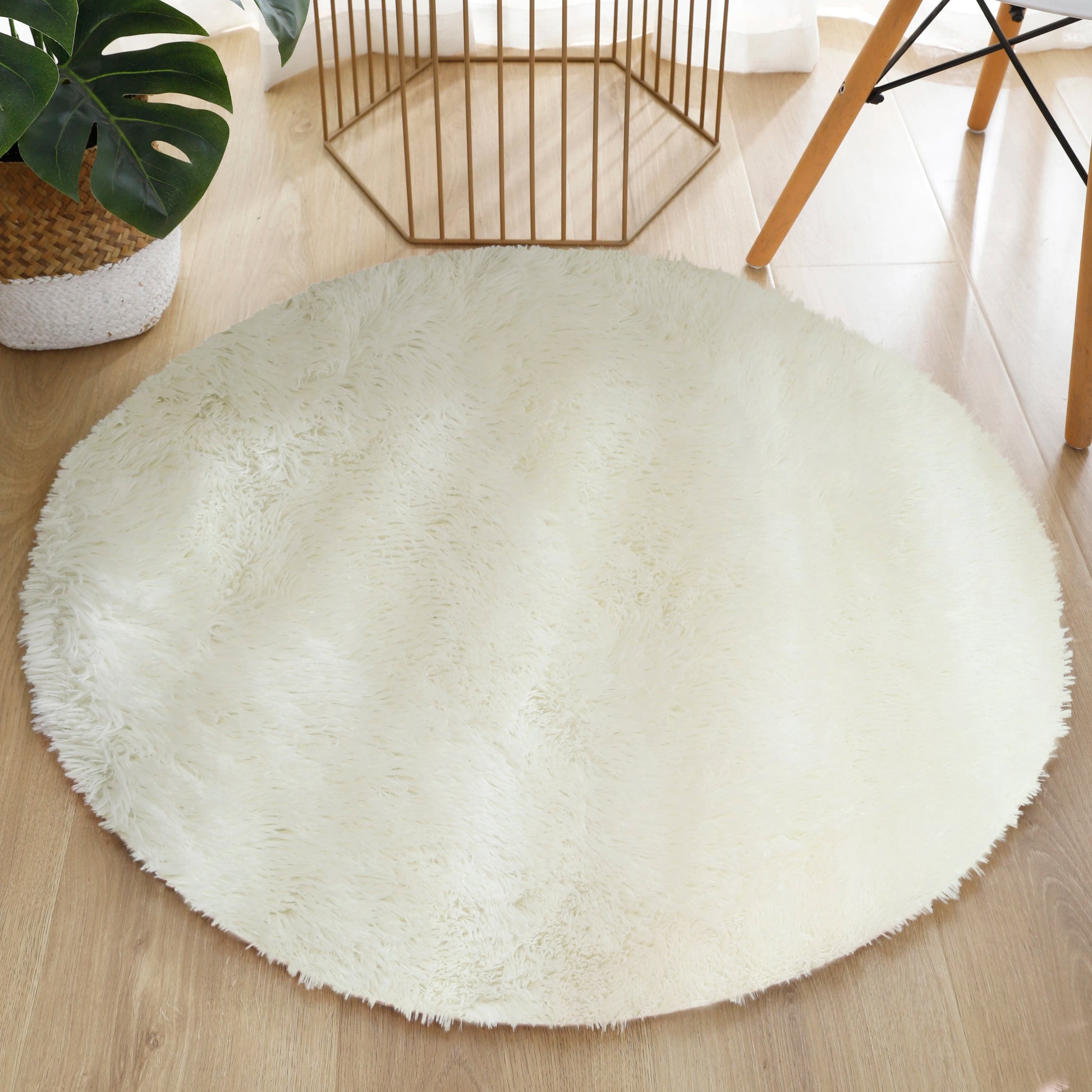 Thick Soft round Fluffy Rugs Carpets for Living Room Plush Rug Bedroom Fur Long Pile Carpet Floor Mat Soft Shaggy Rugs Home Mat