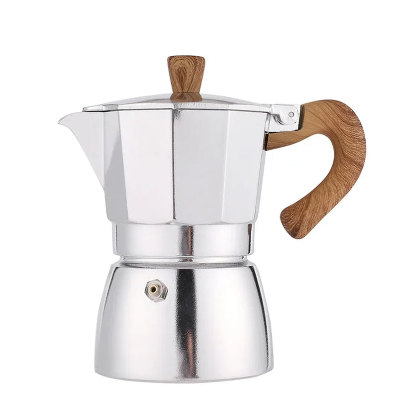 Aluminum Coffee Maker Durable Moka Cafeteira Expresso Percolator Pot Practical Moka Coffee Pot 50/100/150/300/450/600Ml