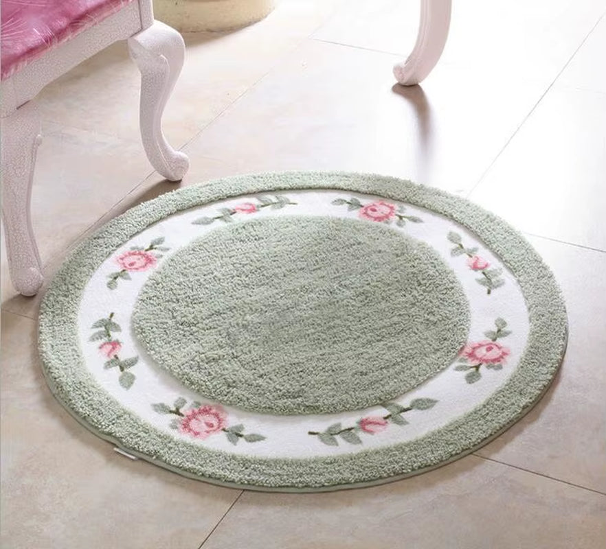 Modern Anti-Slip round Carpet for Living Room, Bedroom Area Rugs, Washable Floor Rug, Soft Bathroom Carpet, Home Textile