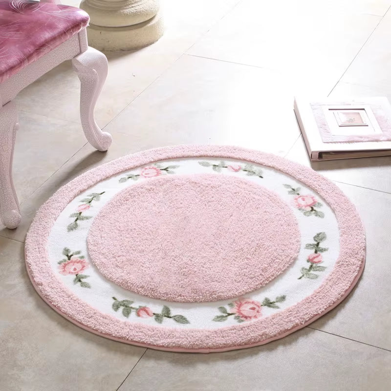 Modern Anti-Slip round Carpet for Living Room, Bedroom Area Rugs, Washable Floor Rug, Soft Bathroom Carpet, Home Textile