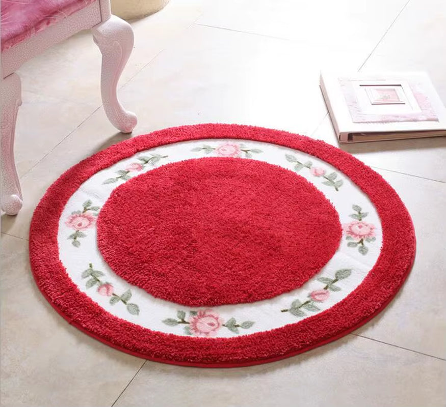 Modern Anti-Slip round Carpet for Living Room, Bedroom Area Rugs, Washable Floor Rug, Soft Bathroom Carpet, Home Textile