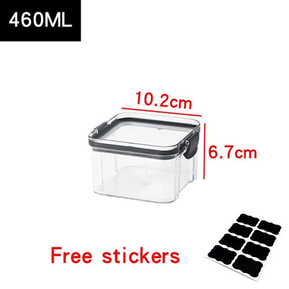 Food Storage Containers Kitchen Storage Organization Kitchen Storage Box Ducts Jars for Kitchen PET Food Container Box Lid