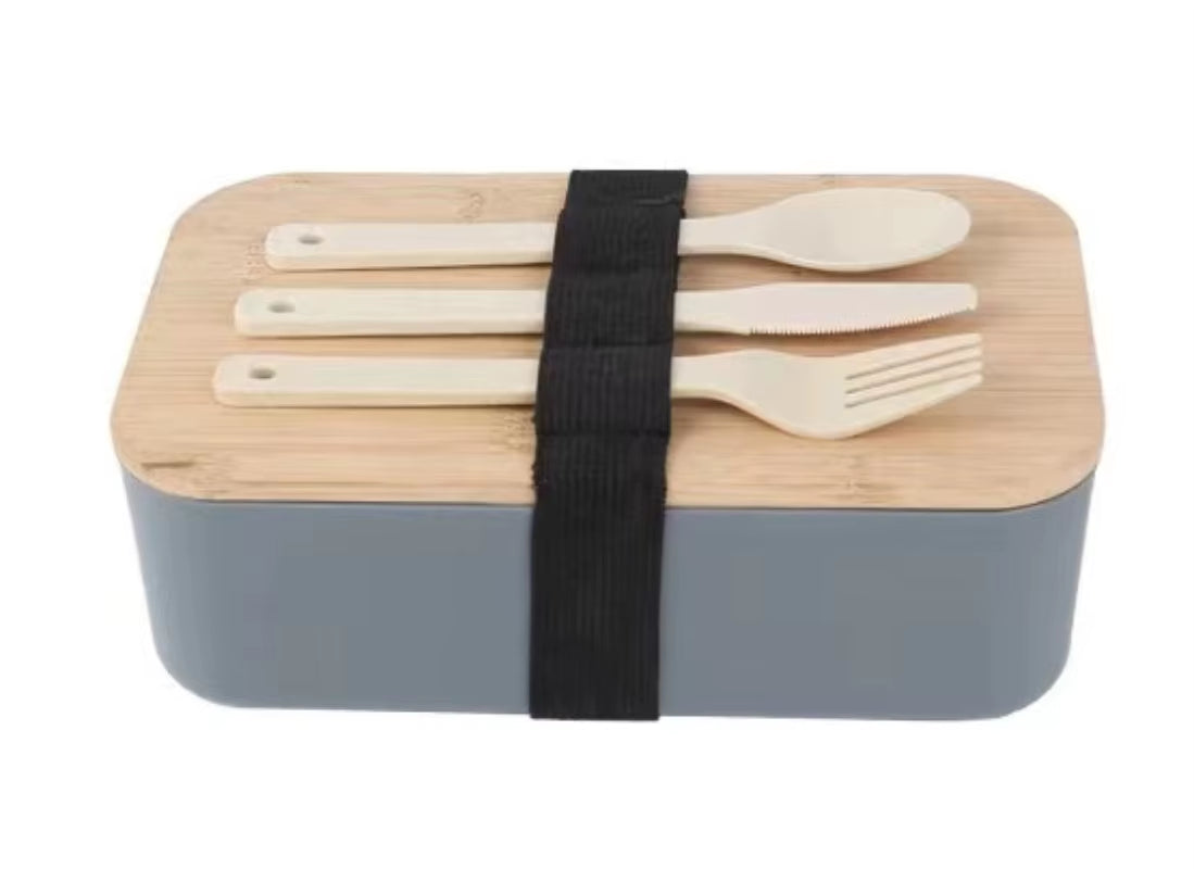 Portable Lunch Box Microwave Bamboo Wood Cover Lunch Insulation Box Office Worker Japanese Style Sushi Lunch Box