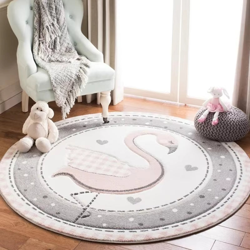 Cartoon Animal round Carpet Girl Room Rug Baby Crawling Mat Living Room Rugs Baby Children Room Mat Rug Children Rugs Home Decor