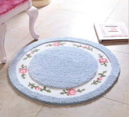 Modern Anti-Slip round Carpet for Living Room, Bedroom Area Rugs, Washable Floor Rug, Soft Bathroom Carpet, Home Textile