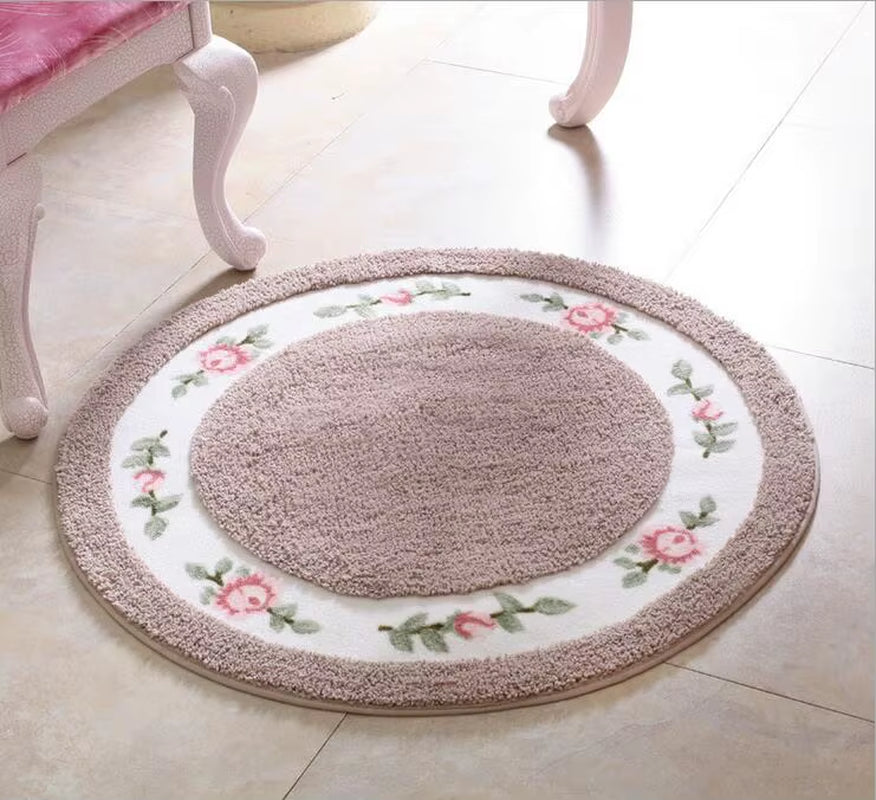 Modern Anti-Slip round Carpet for Living Room, Bedroom Area Rugs, Washable Floor Rug, Soft Bathroom Carpet, Home Textile